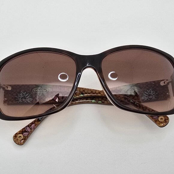 Coach Peony S471 Tortoise Frame Light Brown Gradient Lens Sunglasses 59-16-125 - Picture 11 of 15